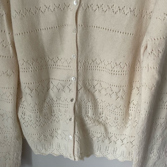 Nautica Lambswool & Angora Light Knit Cream / Ivory Cardgian - Picture 4 of 9